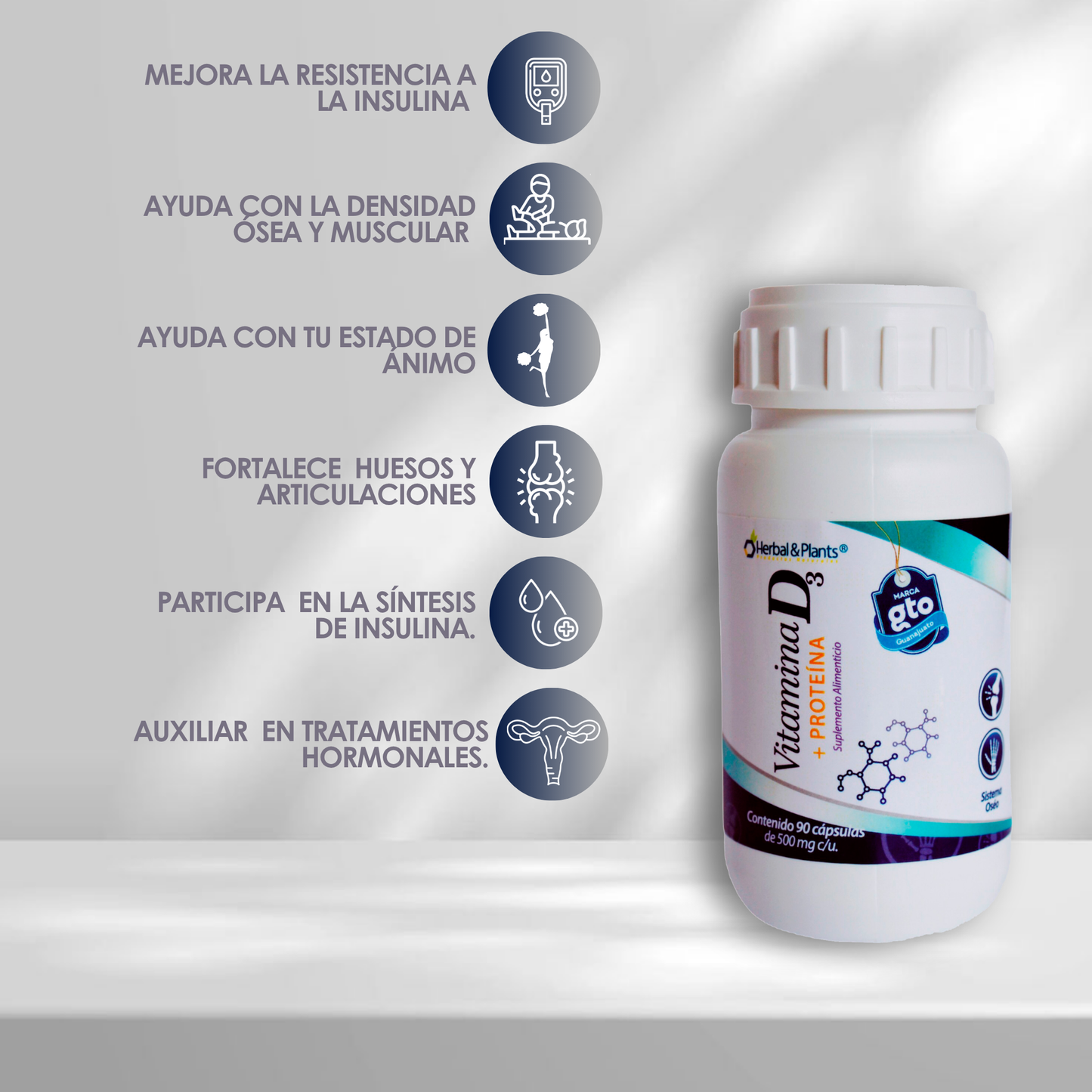 Vitamina D3 + Proteína