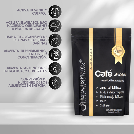 Café Latte Soluble con Seta especiales.